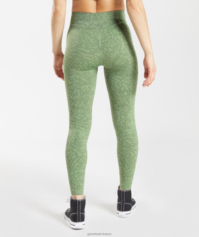 Gymshark adapter les leggings sans couture pour animaux sauvage | iguane vert femmes 6HF28307